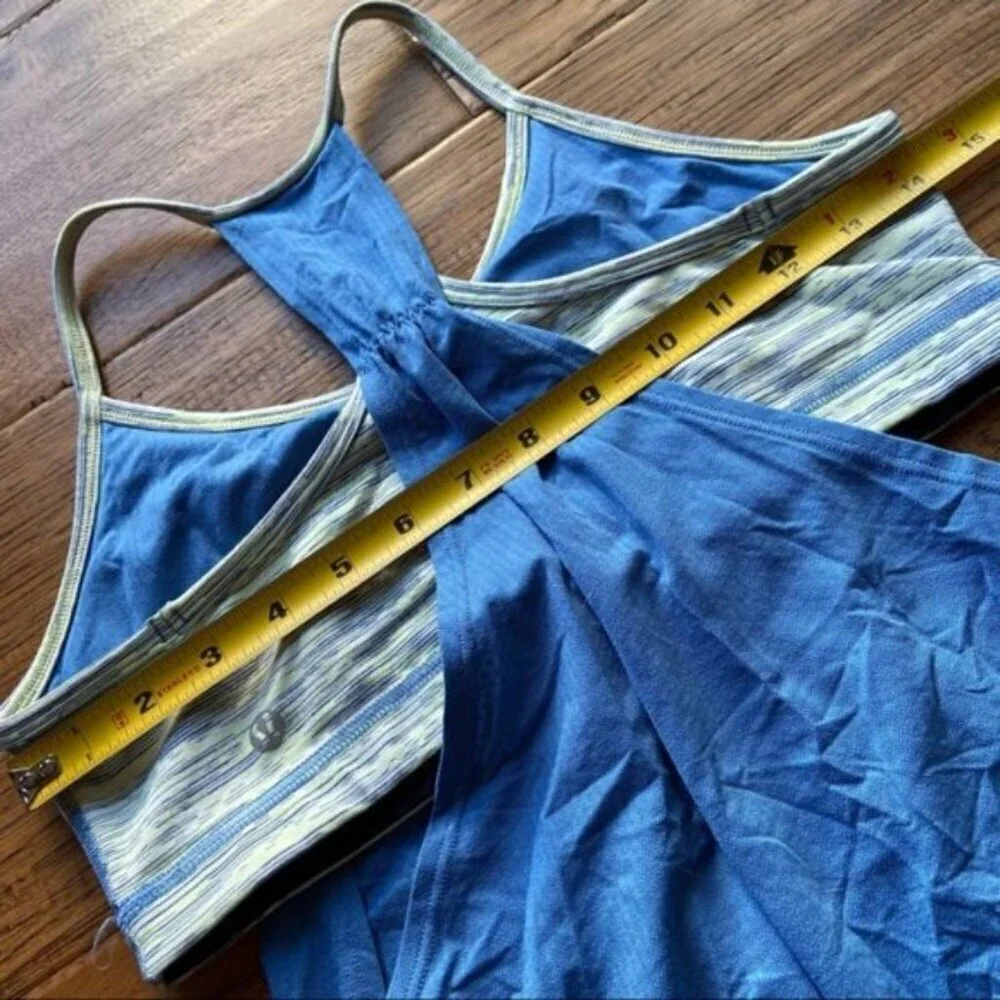 Lululemon No Limits Tank Limitless Blue / Wee Are From Space Polar Cream size 8